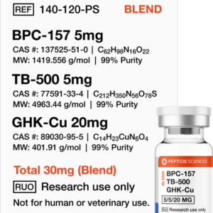 Buy Glow Blend peptide stack BPC-157 TB-500 GHK-Cu