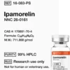 Ipamorelin peptide vial used in peptide research